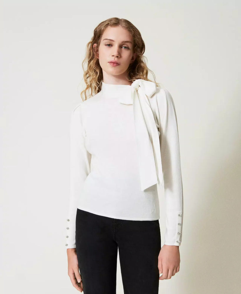 TURTLENECK WITH BOW BY TWIN SET FALL 24