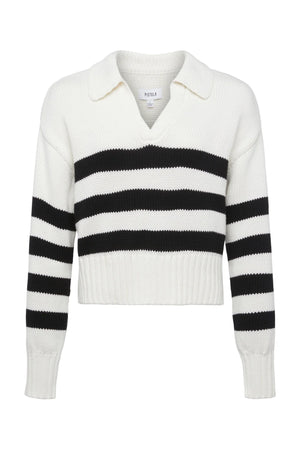 
            
                Load image into Gallery viewer, ARLO POLO SWEATER - MIDNIGHT CREAM STRIPE BY PISTOLA FALL 23 HOLIDAY
            
        