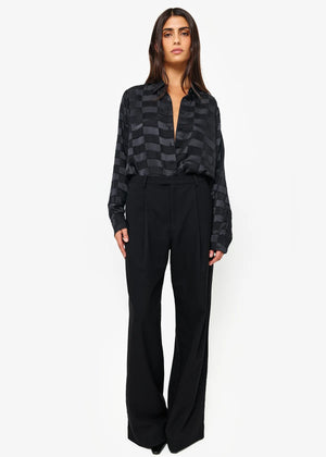 YAEL BURNOUT TOP BLACK BY CAMI NYC FALL 24