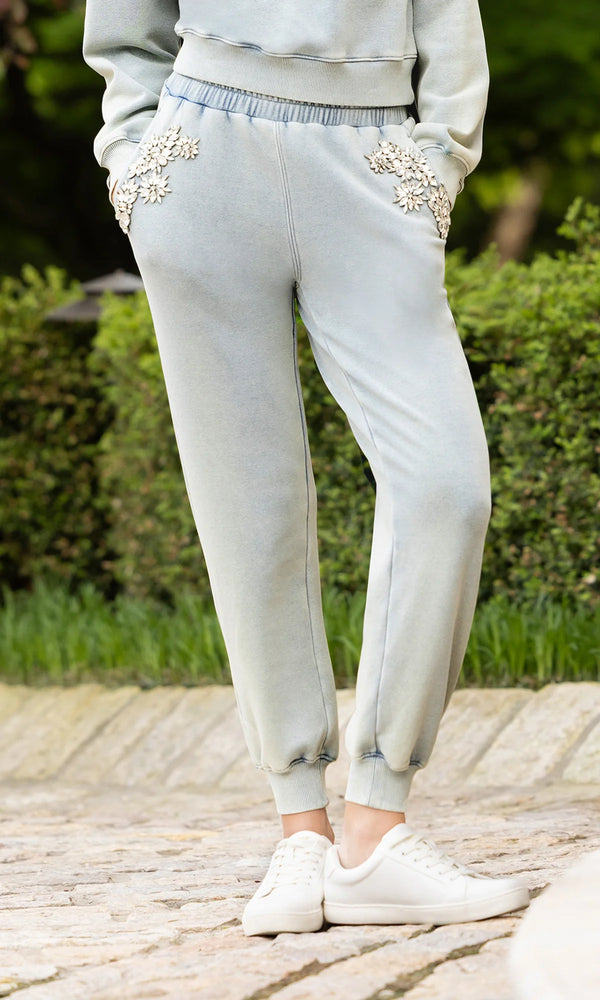 SUKI CRYSTAL PATCH SWEATPANTS BY GENERATION LOVE FALL 25