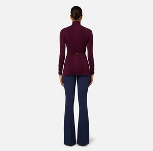 STRAIGHT TROUSERS WITH STRETCH CREPE FABRIC BY ELISABETTA FRANCHI FALL 24