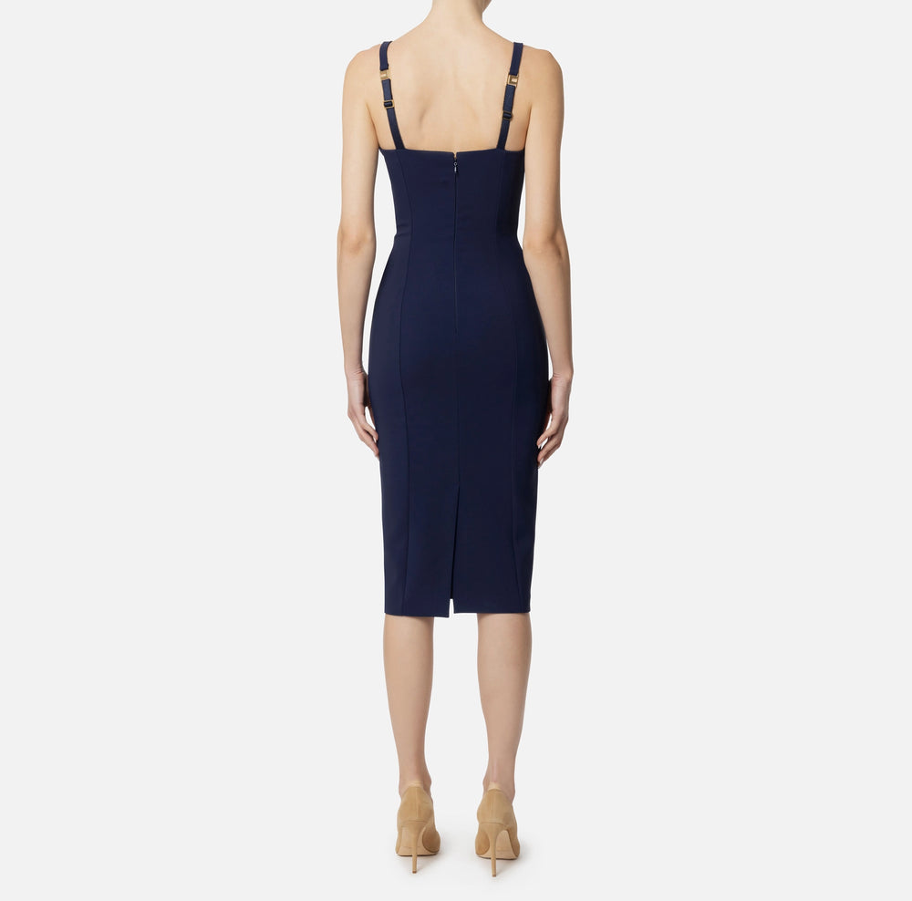 MIDI DRESS IN STRETCH CREPE FABRIC BY ELISABETTA FRANCHI FALL 24