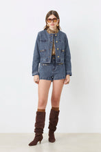 SUNCOO DARYL SHORT FANTASY DENIM JACKET