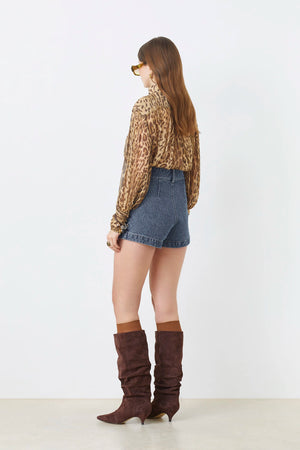 LUX LEOPARD PRINT BLOUSE BY SUNCOO FALL 25