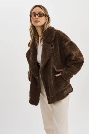 BADU | OVERSIZED FAUX SHEARLING JACKET BY LA MARQUE FALL 24