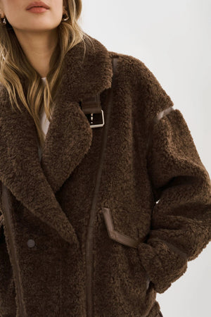 BADU | OVERSIZED FAUX SHEARLING JACKET BY LA MARQUE FALL 24