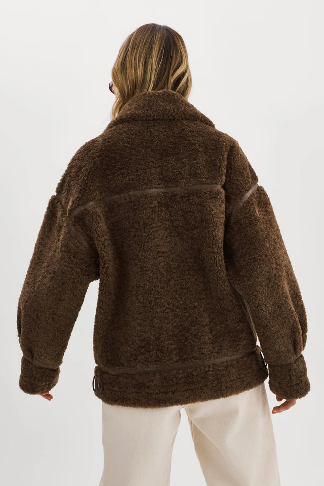 BADU | OVERSIZED FAUX SHEARLING JACKET BY LA MARQUE FALL 24