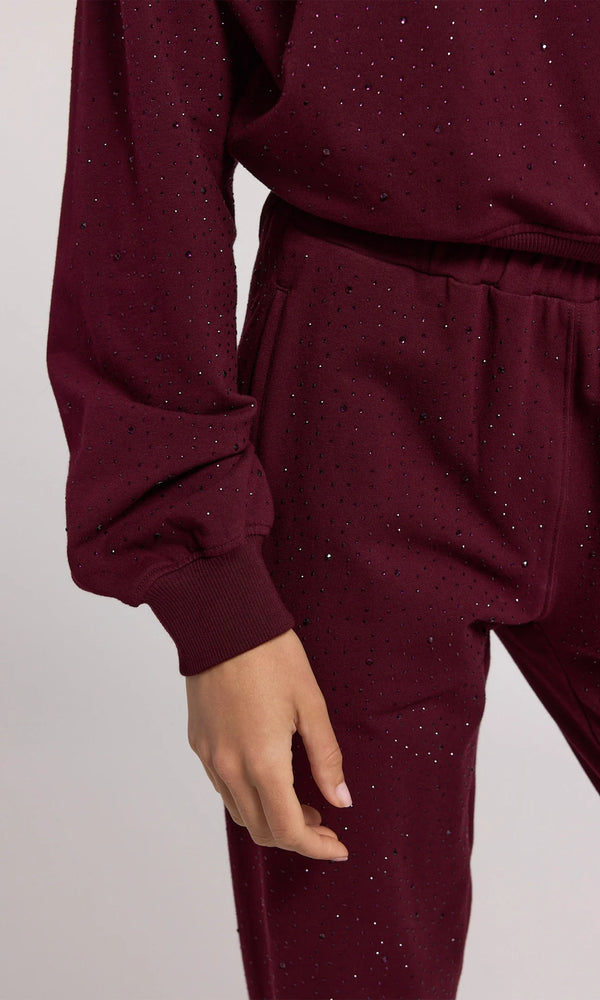 RUEL COMPACT CRYSTAL SWEATPANT FALL 24 HOLIDAY