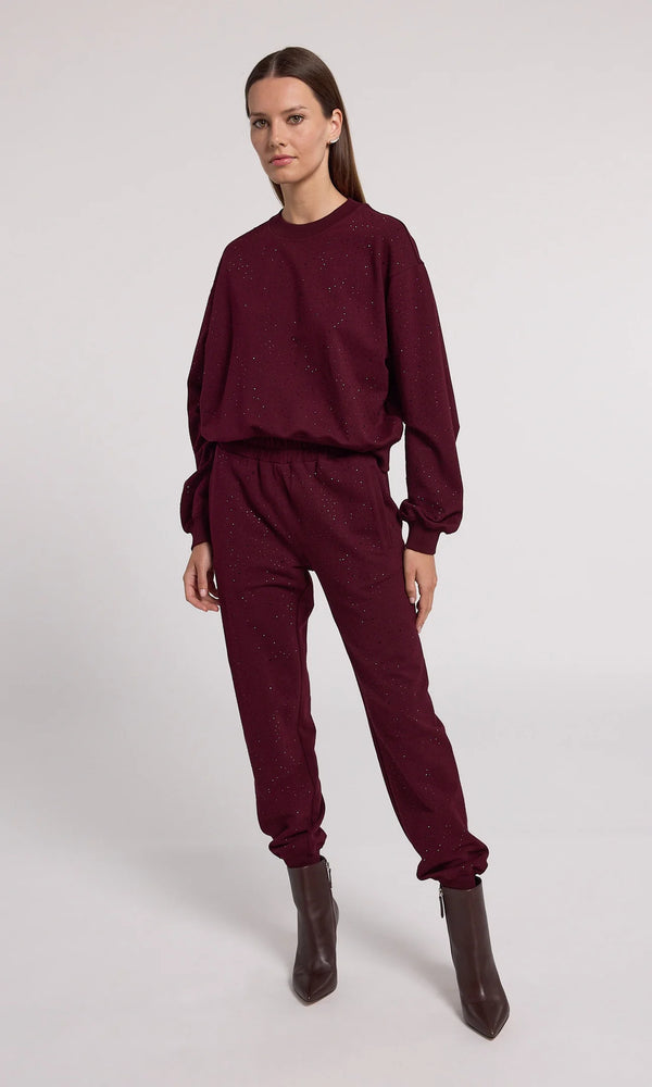 RUEL COMPACT CRYSTAL SWEATPANT FALL 24 HOLIDAY