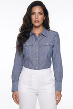 GENERATION LOVE ALLURE STRIPED POPLIN SHIRT