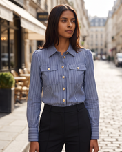 GENERATION LOVE ALLURE STRIPED POPLIN SHIRT