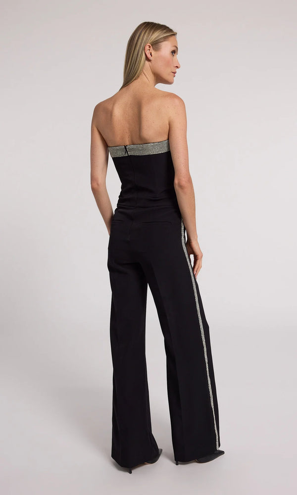 CHELSEA CRYSTAL EMBELLISHED CREPE 
JUMPSUIT FALL 24 HOLIDAY