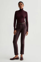 AG JEANS MARI LEATHERETTE SLIM STRAIGHT JEANS
