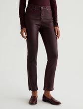AG JEANS MARI LEATHERETTE SLIM STRAIGHT JEANS