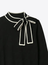 VILAGALLO BLACK AND CREAM BOW JERSEY
