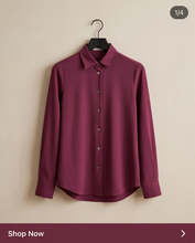 CAMICETTA SNOB BREZZA SHIRT IN BURGUNDY