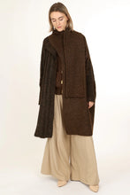 HIGH COLLAR ASYMMETRICAL KNIT CAPE COAT HOLIDAY 25