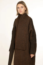 HIGH COLLAR ASYMMETRICAL KNIT CAPE COAT HOLIDAY 25
