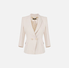 ELISABETTA FRANCHI DOUBLE BREASTED CREPE BLAZER