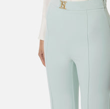 ELISABETTA FRANCHI STRETCH CREPE PALAZZO TROUSERS