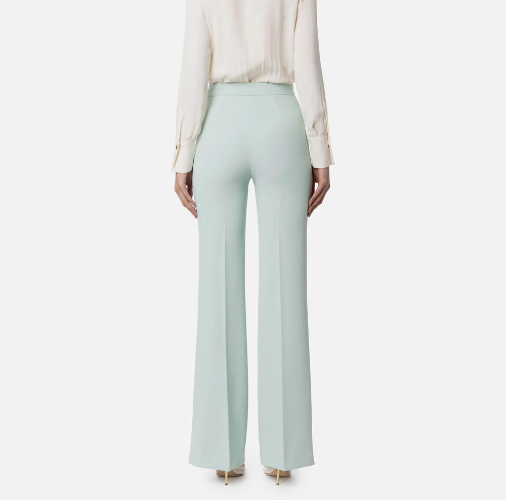 STRETCH CREPE PALAZZO TROUSERS BY ELISABETTA FRANCHI SPRING 24