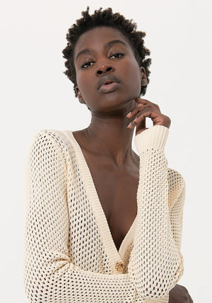 OPENWORK CARDIGAN BY FRACOMINA SPRING 24