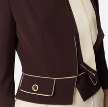 ELISABETTA FRANCHI CREPE BLAZER WITH TWO TONE FOULARD