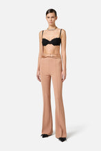 ELISABETTA FRANCHI CREPE TROUSERS WITH SATIN BOW