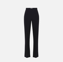 ELISABETTA FRANCHI CREPE PALAZZO TROUSERS WITH SATIN BANDS