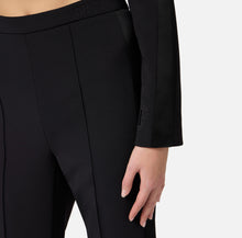 ELISABETTA FRANCHI CREPE PALAZZO TROUSERS WITH SATIN BANDS