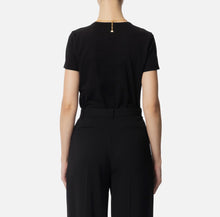 ELISABETTA FRANCHI T-SHIRT WITH BOW NECKLACE