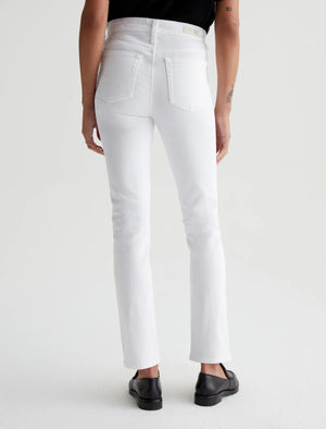 MARI HIGH RISE SLIM STRAIGHT IN WHITE BY AG JEANS
