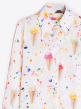 VILAGALLO MULTICOLORED ICE CREAM PRINT SHIRT