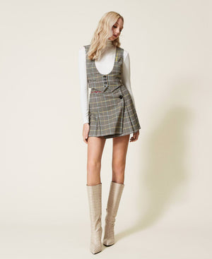 MULTICOLOURED PLAID VEST BY TWIN SET FALL 23