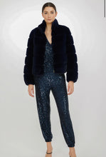 GENERATION LOVE JODI NAVY FUR COAT FALL 25