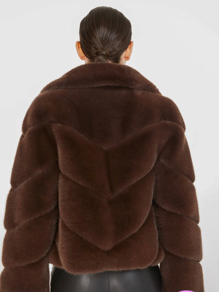 
            
                Load image into Gallery viewer, LOGAN COAT IN CHOCOLATE BROWN FALL 22 SALE
            
        