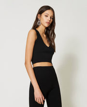 TWIN SET SEAMLESS KNIT CROP FALL 25