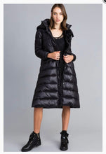 TWIN SET BLACK LONG DOWN PUFFER FALL 25