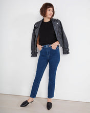 PAIGE CINDY STRAIGHT RAW HEM ANKLE JEANS