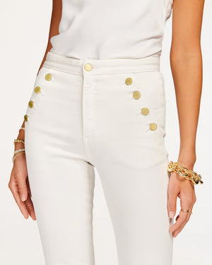 
            
                Load image into Gallery viewer, HELENA HIGH RISE FLARED DENIM IN IVORY BY RAMY BROOK SPRING 24
            
        