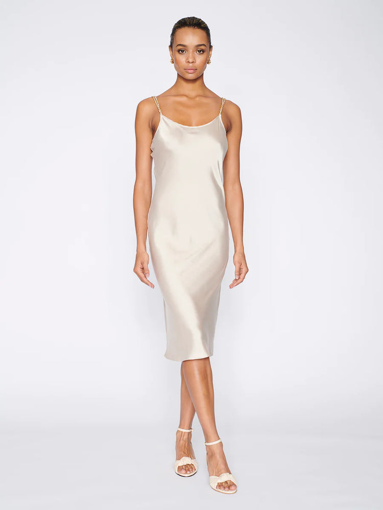 Cream silk slip best sale