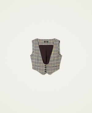 MULTICOLOURED PLAID VEST BY TWIN SET FALL 23