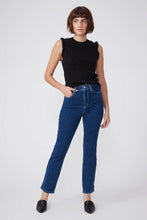 PAIGE CINDY STRAIGHT RAW HEM ANKLE JEANS