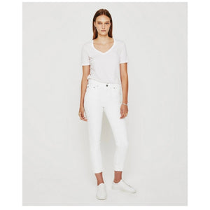 EX BOYFRIEND SLOUCHY SLIM WHITE JEANS BY AG JEANS SPRING 24