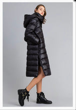 TWIN SET BLACK LONG DOWN PUFFER FALL 25
