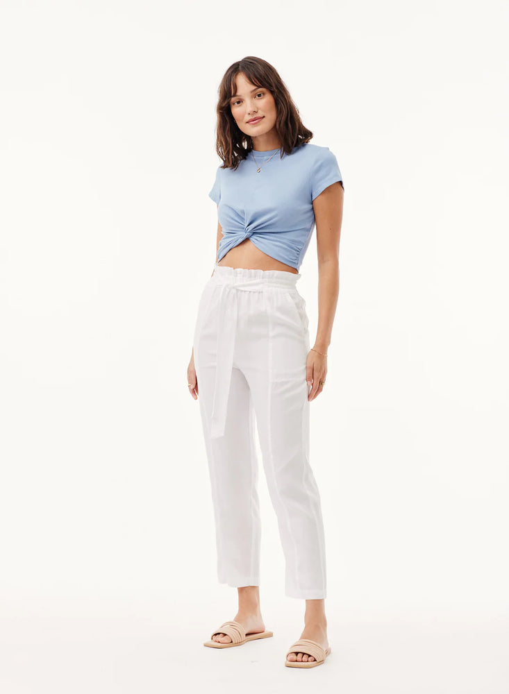 HIGH WAISTED SEAM PANTS IN WHITE BY BELLA DAHL SPRING 23