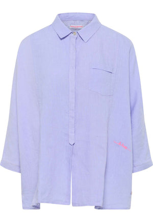 OVERSIZED LINEN SHIRT IN VIOLET SPRING 23