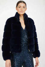 GENERATION LOVE JODI NAVY FUR COAT FALL 25