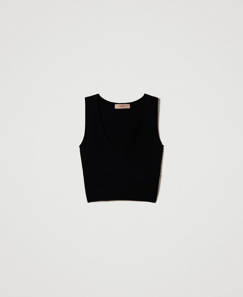 SEAMLESS KNIT CROP BY TWIN SET SPRING 24