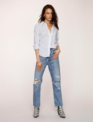 
            
                Load image into Gallery viewer, RICKI SHIRT IN BLUE STRIPE SPRING 22
            
        